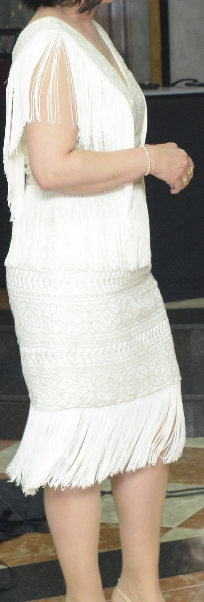 Vestido flecos Laura Bernal talla 40