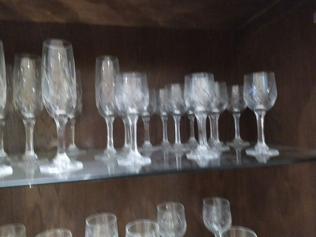 Cristalería cristal tallado.