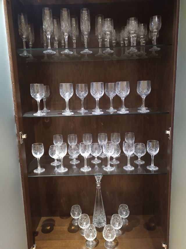 Cristalería cristal tallado.