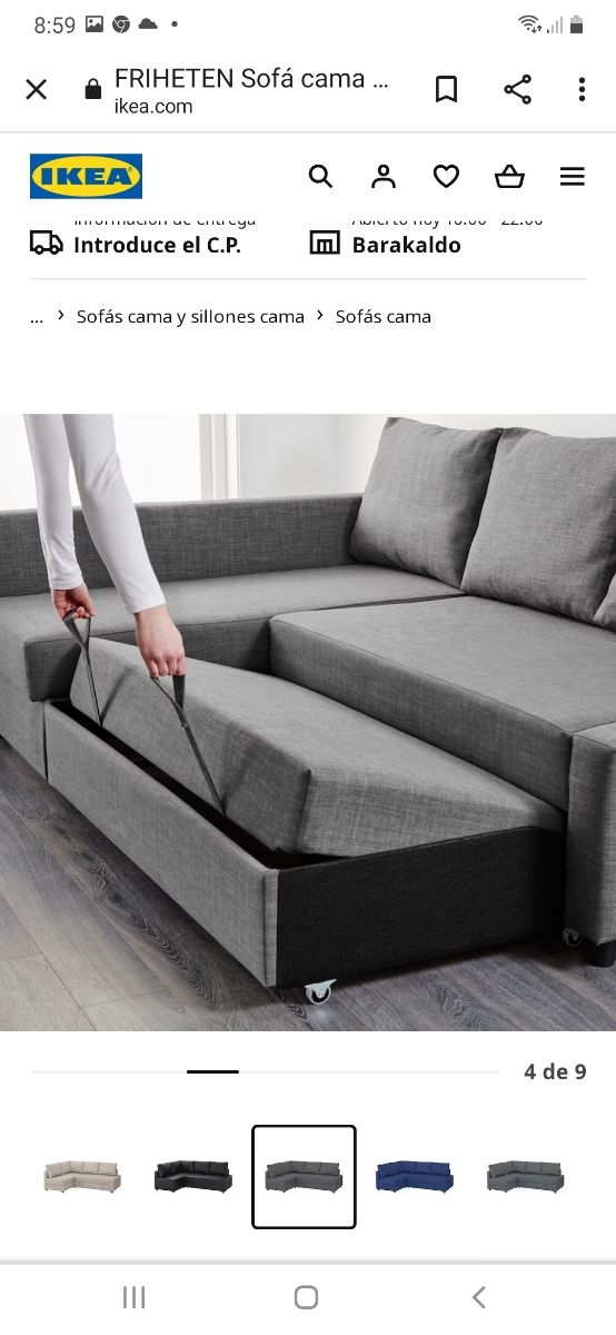 Chaiselong/cama+arcón Friheten Ikea+1 cajón