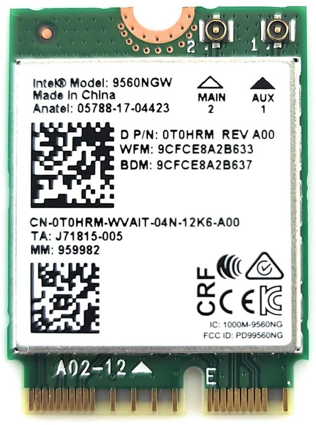 Tarjeta Wi-Fi y BT M.2 - Intel AC9560NGW