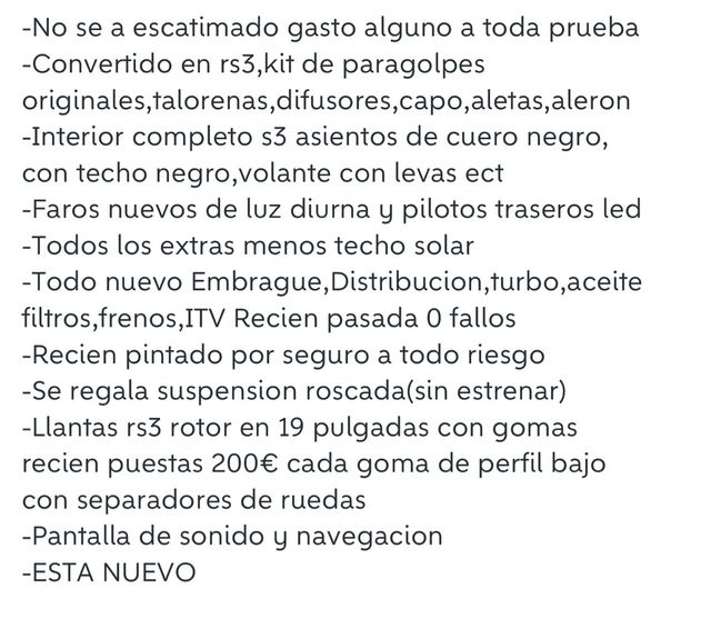 REBAJADO!! Audi a3 rs3  2012