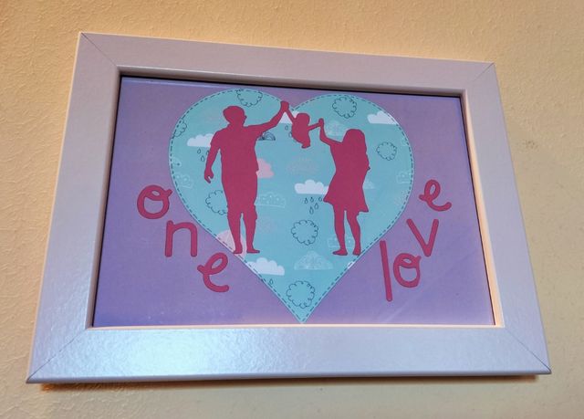 Quadro coppia con bimbo