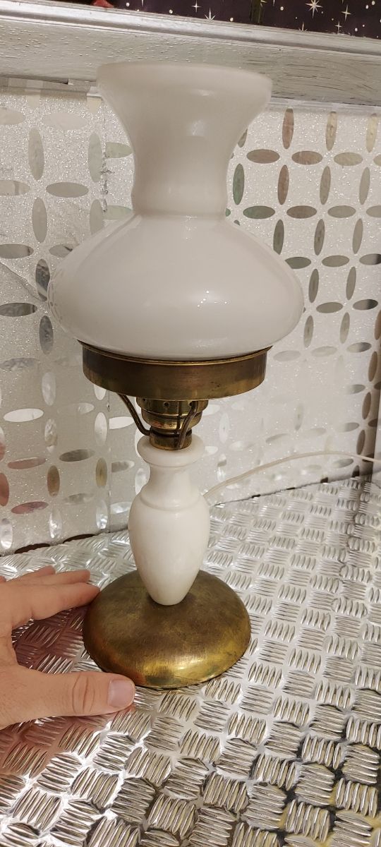 Lampara quinque Marmol y Laton