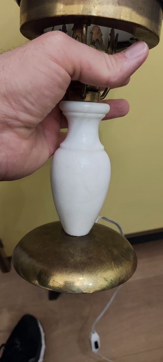 Lampara quinque Marmol y Laton