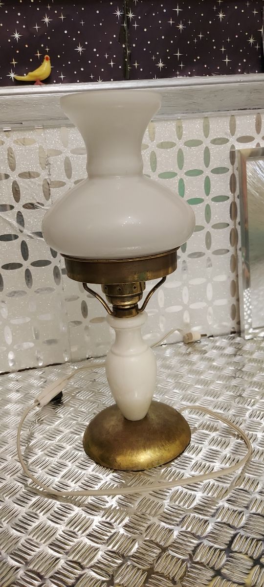 Lampara quinque Marmol y Laton