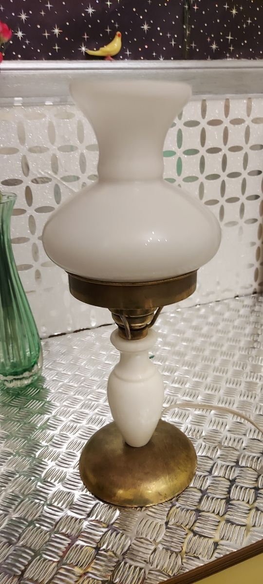 Lampara quinque Marmol y Laton