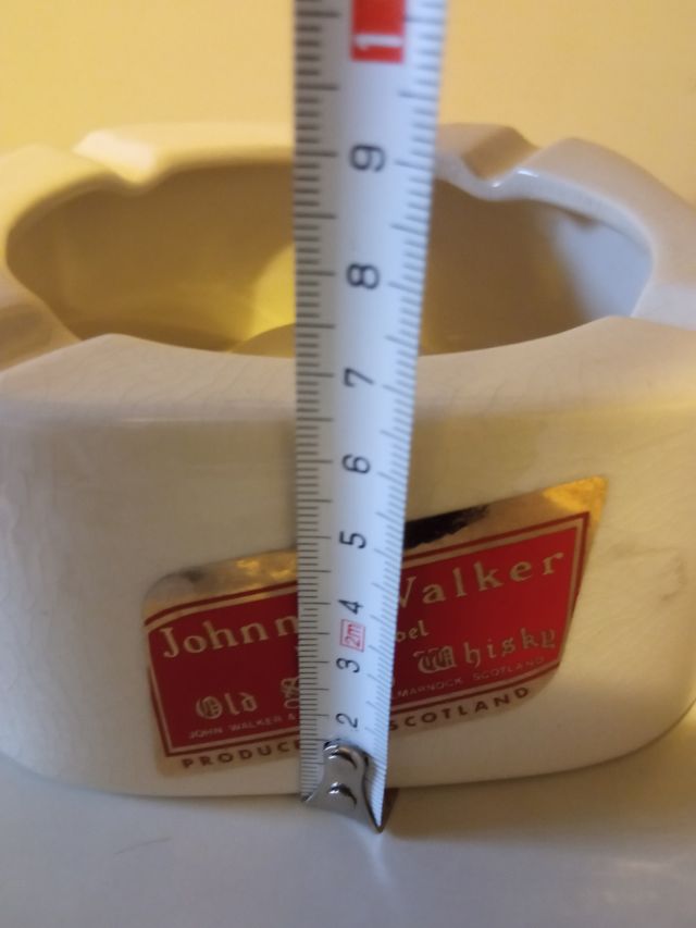 CENICERO WHISKY JOHNNIE WALKER PORCELANA