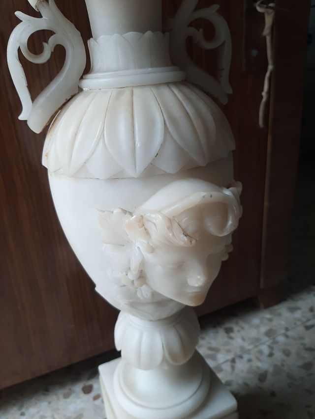 JARRON DE ALABASTRO 51 cm. MUY ANTIGUO. COLECCIONI