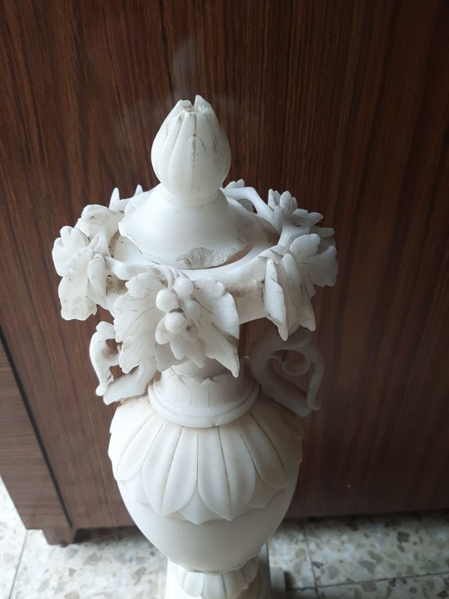 JARRON DE ALABASTRO 51 cm. MUY ANTIGUO. COLECCIONI