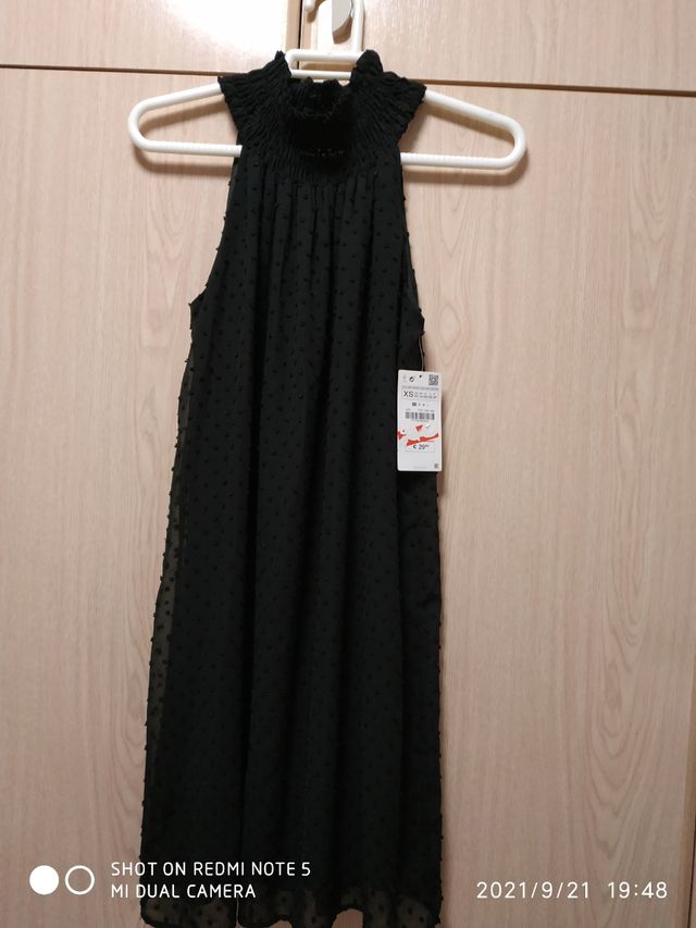 vestido gasa con forro