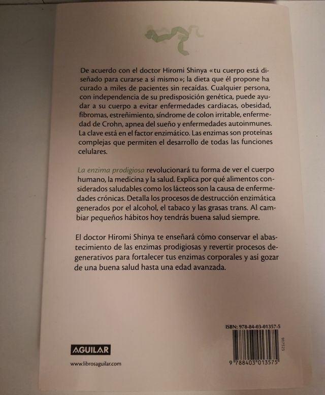 La Enzima Prodigiosa Hiromi Shinya. Libro dietas