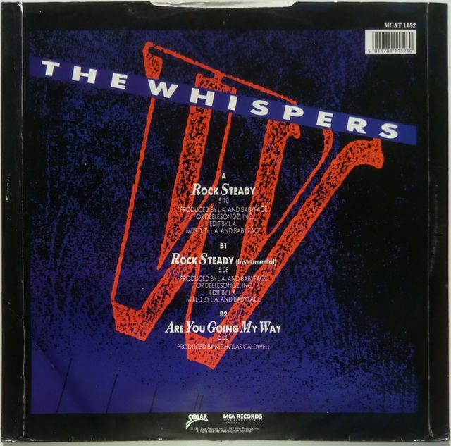 THE WHISPERS-, ROCK STEADY-, MAXI VINILO 12".