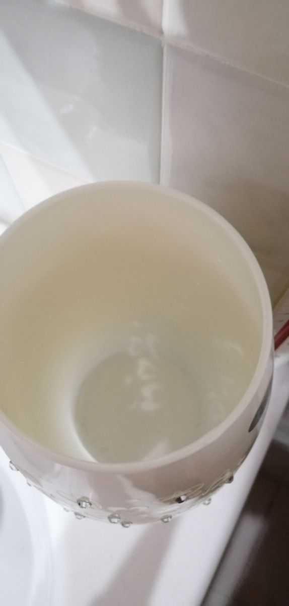 vaso vetro bianco h 18cm con strass