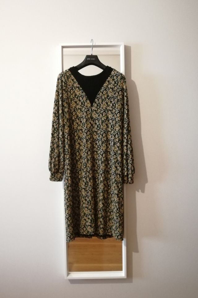 vestido midi estampado