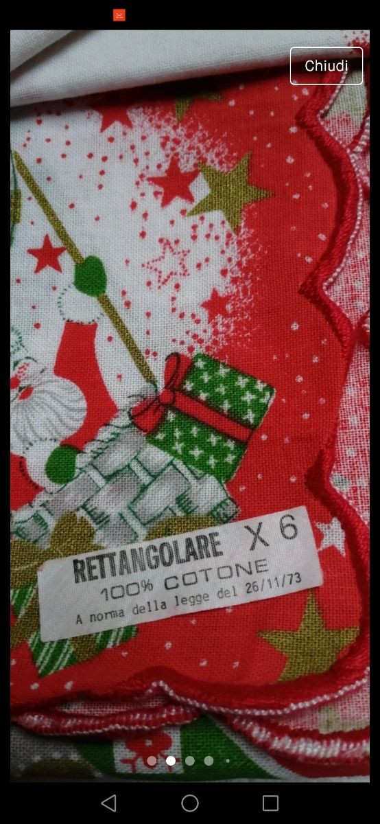 tovaglia natalizia per 6 con tovaglioli