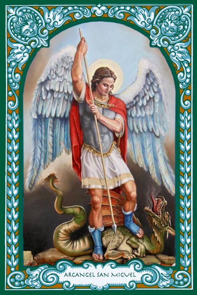 Arcangel San Miguel en azulejo