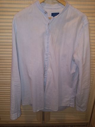 camisa cuello mao zara