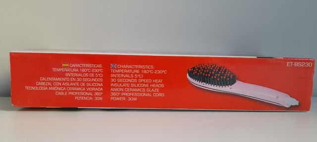 Cepillo alisador de pelo profesional.