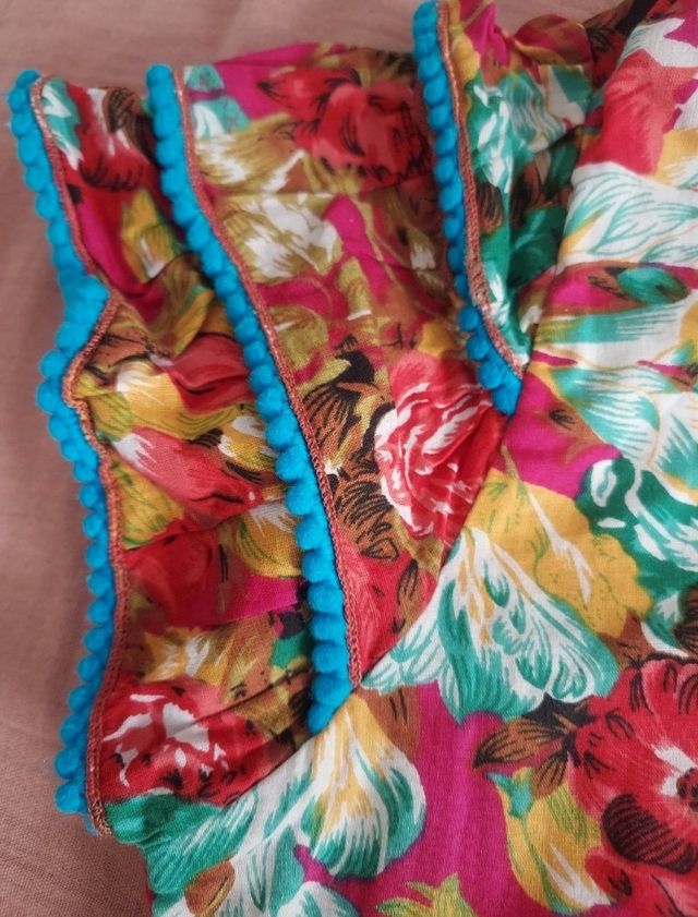 vestido flores volantes Mariquita Lunares M 38