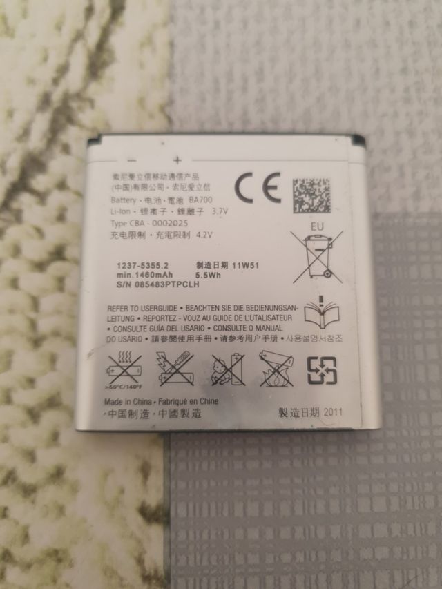bateria Sony ericsson
