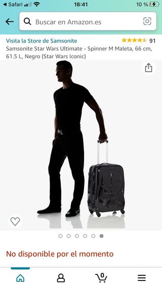 Maleta 4 ruedas Samsonite Darth Vader de segunda mano por 55 EUR en  Móstoles en WALLAPOP