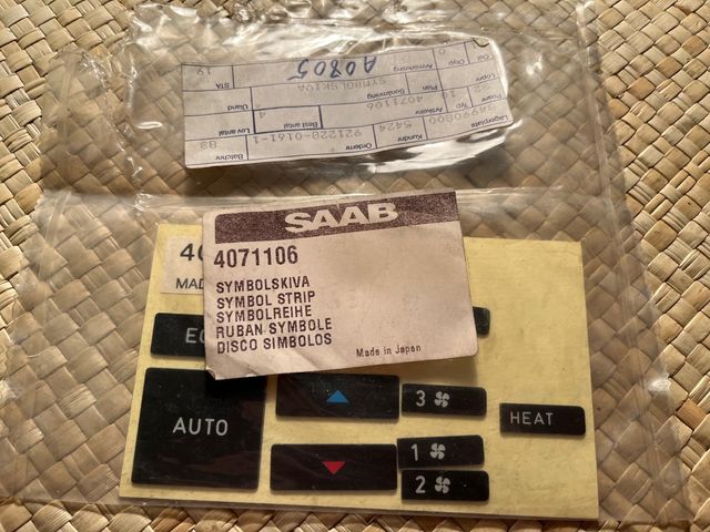 SAAB. Repuesto original botones climatización