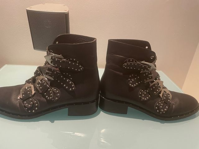 Botines botas negras 100%cuero