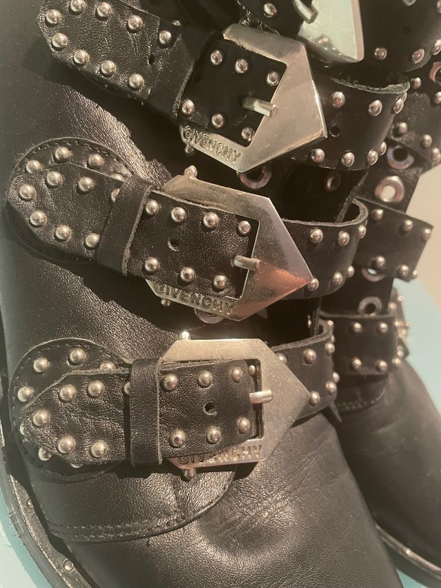 Botines botas negras 100%cuero