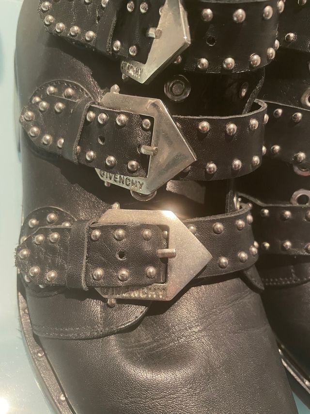 Botines botas negras 100%cuero