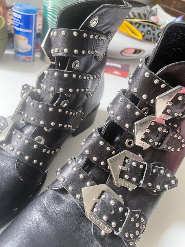 Botines botas negras 100%cuero