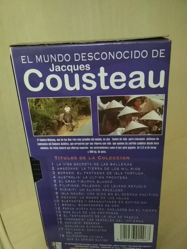 colección de 18 cintas,VHS ,COUSTEAU,(Jacques