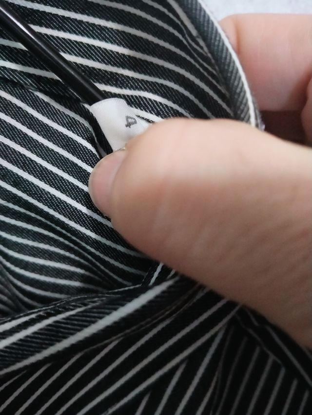 camisa rayas negras t.42