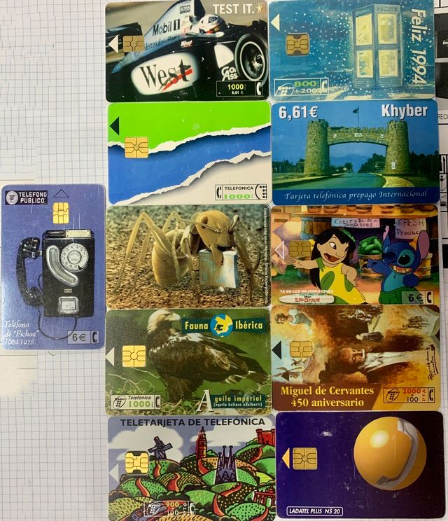 TARJETAS TELEFONIA ANTIGUAS