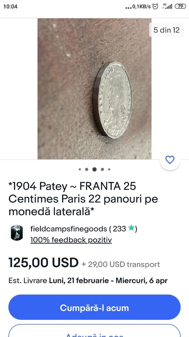 25 CENTIMES 1904