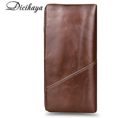 Monedero largo de piel auténtica. NUEVO sin usar.