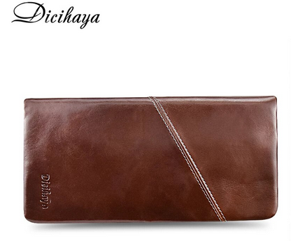 Monedero largo de piel auténtica. NUEVO sin usar.