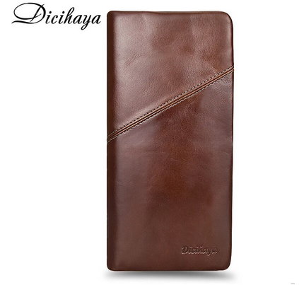 Monedero largo de piel auténtica. NUEVO sin usar.