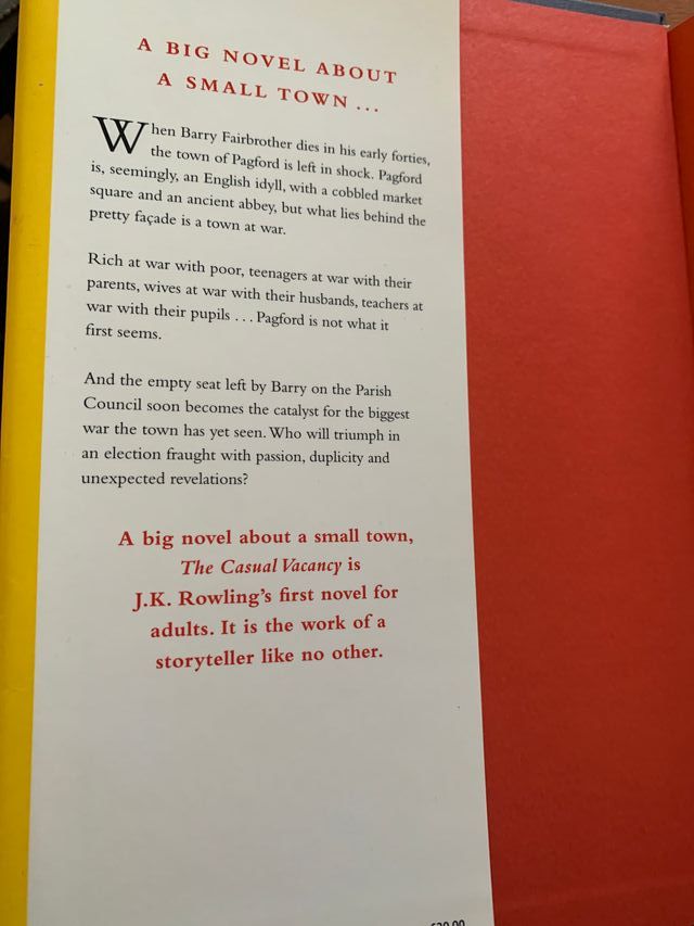 Libro The Casual Vacancy de J. K. Rowling