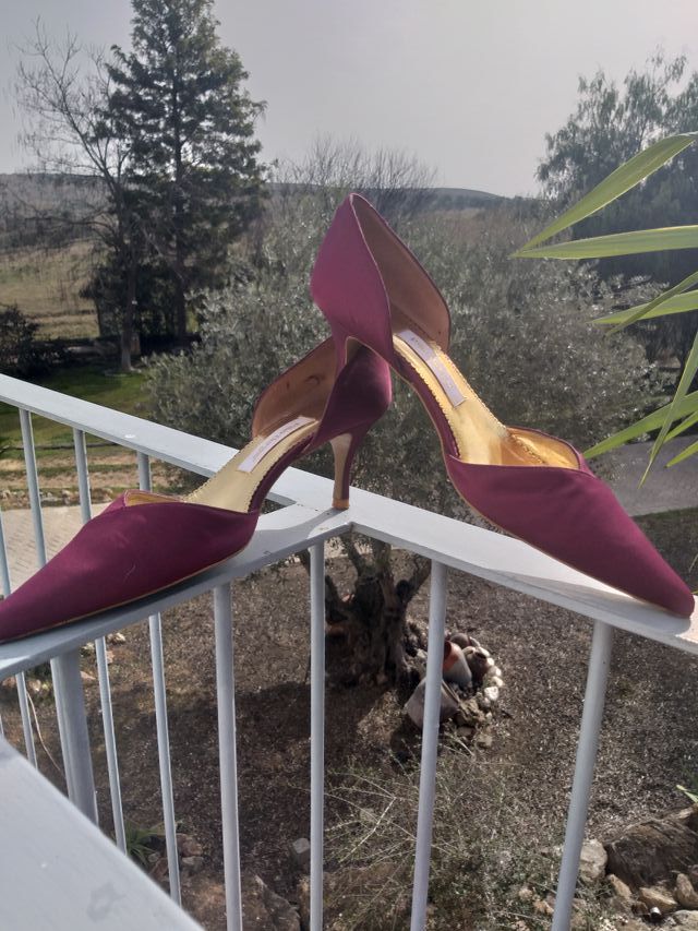 zapatos de raso Pilar Burgos