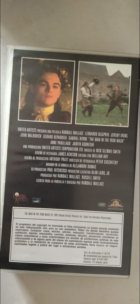 VHS El hombre de la máscara de hierro