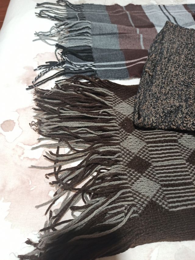 Conjunto 3 bufandas lana