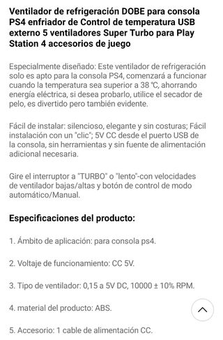 VENTILADOR REFRIGERACIÓN PS4