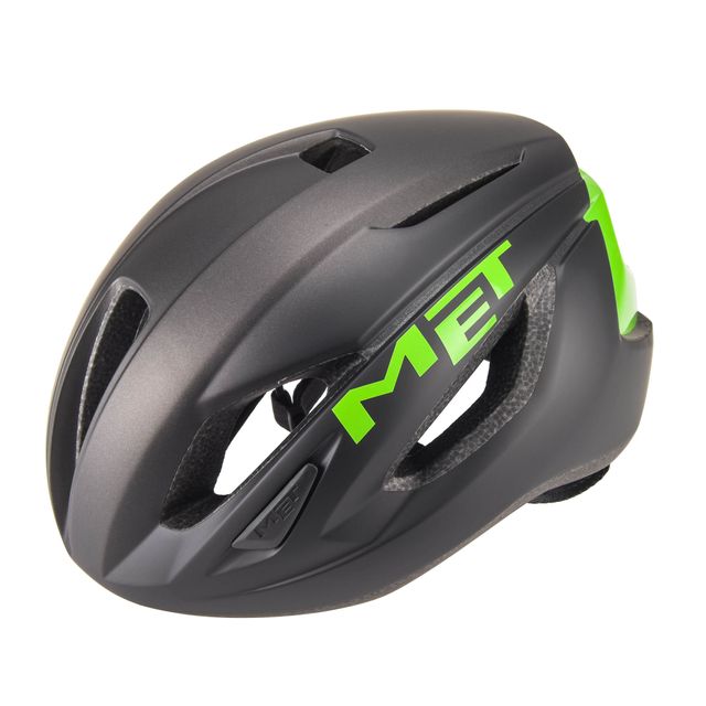 Casco MET STRALE Negro/Verde-
