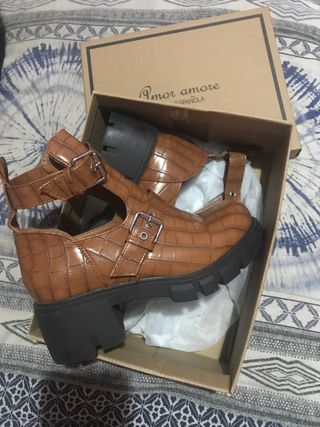 Botín efecto serpiente Marrón medio | Botas Y Botines Mango Mujer ·  Lrpotterauthor