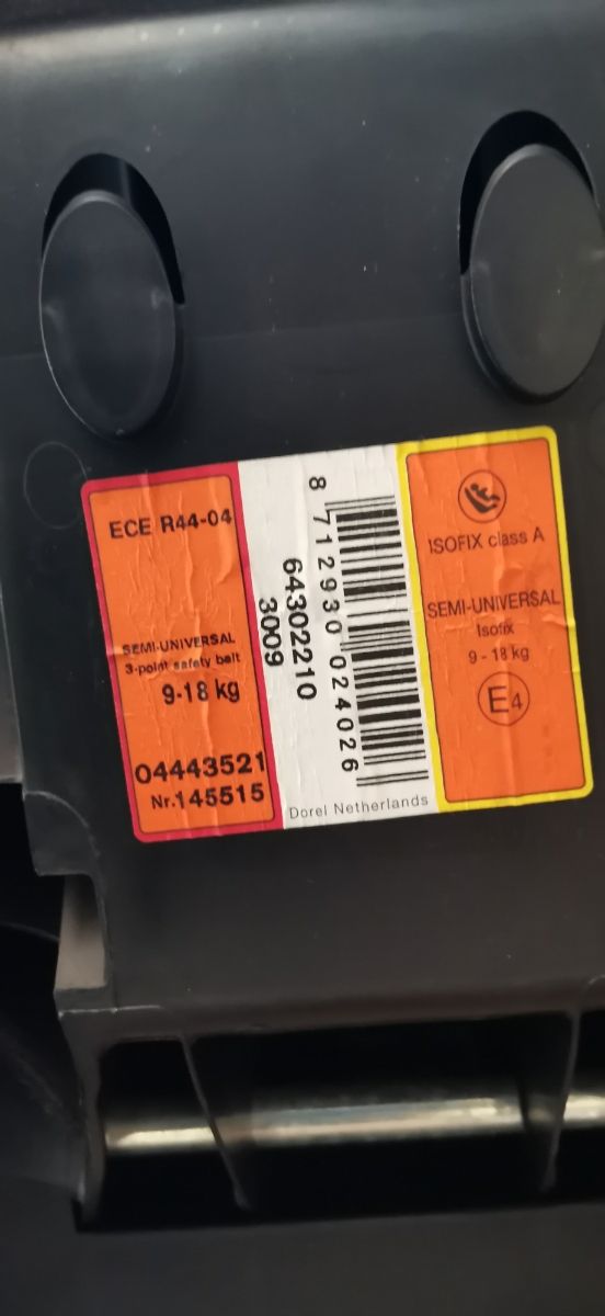 Silla coche con isofix