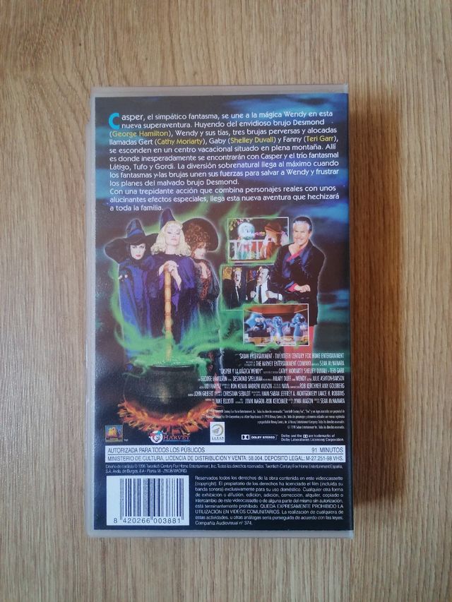 Cinta VHS Casper y la mágica Wendy