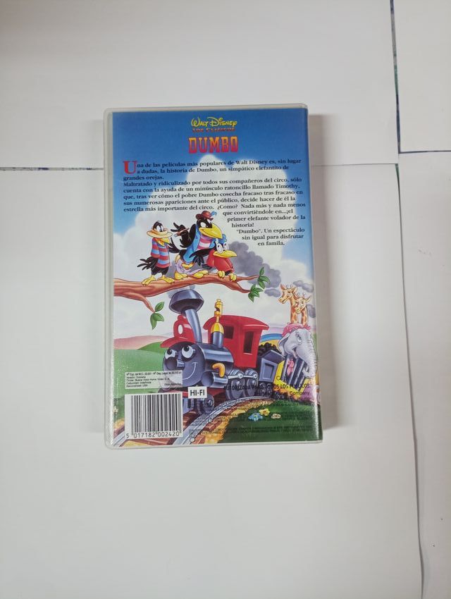 VHS de Dumbo, clásico de Disney 1941