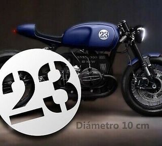 Café Racer pegatinas numeración