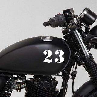 Café Racer pegatinas numeración